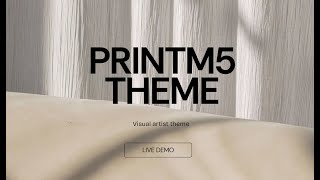 Visual Artist Website Builder  Graphic Designer Website Template  PrintM5 for Mobirise [upl. by Samau127]