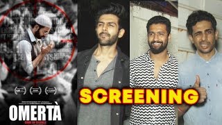 Omerta Movie Special Screening  Vicky Kaushal  Kartik Aaryan [upl. by Adiol]