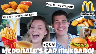 MCDONALDS CAR MUKBANG amp WE HEBBEN EEN VAKANTIE GEBOEKT NAAR  Joyce Rikken [upl. by Libby881]