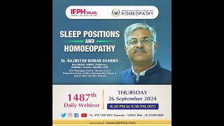 SLEEP POSITIONS AND HOMOEOPATHY  Dr RAJNEESH KUMAR SHARMA IFPH 1487 [upl. by Rodrique]