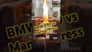 BMW E90 vs Manual Press 💪🏼 jucariiinflacari carsonfire jucarii satisfying shorts [upl. by Palila]