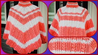 Crochet Poncho en Relieve Valentina [upl. by Inoliel]