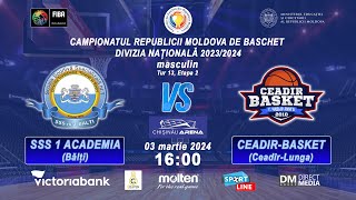 112 National Division 202324 SSS 1 ACADEMIA  BC CEADIRBASKET mascTur 13 Et2 03032024 [upl. by Abshier]