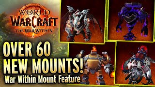 60 New Mounts Coming to The War Within World of Warcraft Alpha [upl. by Yenttihw]