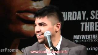 Victor Ortiz Speaks After Loss To Floyd Mayweather [upl. by Eadas]