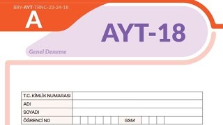 BİREY YAYINLARI AYT18 DENEME GEOMETRİ ÇÖZÜMLERİ [upl. by Siram279]