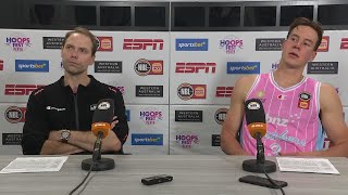 Petteri Koponen and Sam Mennenga press conference vs Brisbane Bullets  Round 1 NBL25 [upl. by Annaed]