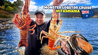 Catching amp Cooking GIANT LOBSTER amp OYSTERS on a Boat in Tasmania Australia [upl. by Ehrenberg]