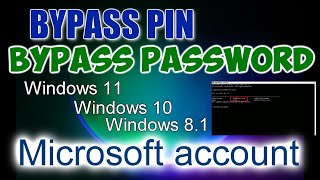 ✨ How to bypass a forgotten PIN Microsoft account password in cmd with a local account [upl. by Calida]