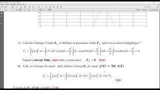 solution dun examen de théorie du signal université de Biskra2021 [upl. by Helman448]