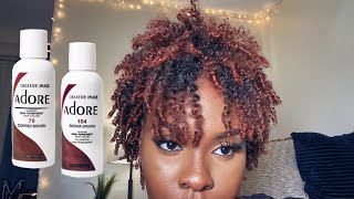 Adore Semi Permanent Hair Color  How To Dye Natural Hair 2020  Copper Brown  FALL HAIR COLOR [upl. by Zetnwahs]