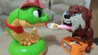 ▶️ PLAYTIME HUNGRY RATTLESNAKE vs BAD DOG TOY ASMR [upl. by Yekciv737]