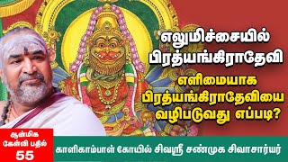 Prathyangira Devi  பிரத்யங்கிரா தேவியை வீட்டில் வழிபடுவது எப்படி  சிவஶ்ரீ சண்முக சிவாசார்யர் [upl. by Nairam]