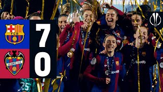 🏆 HIGHLIGHTS I FC BARCELONA 7 vs 0 LEVANTE  SPANISH SUPERCUP CHAMPIONS 🔵🔴 [upl. by Radbourne]