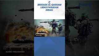 Brigade Al Qassam Libas Pasukan Israel di Gaza Tembak Buldoser D9 Pakai Peluru Al Yassin 105 [upl. by Rahas]