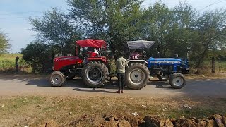 New holland 🇳🇱 36002 vs Massey Ferguson smart 9500 tochan tractor 😃 [upl. by Tebazile]