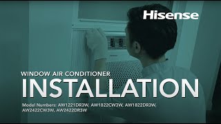 Hisense Window Air Conditioner w Cabinet Frame  Installation [upl. by Russ]