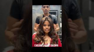 Caramel honey brown hair color youtubeshorts trending [upl. by Starr]