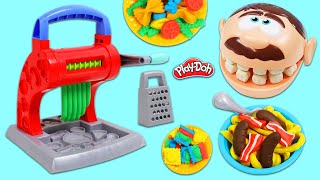 Making Mr Play Doh Head A Pasta Dinner Feast [upl. by Glarum]