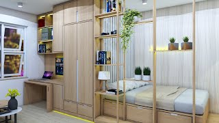 TINY APARTMENT 242sqft 225sqm MICRO APARTMENT TOUR   SPACE SAVING IDEAS  NEVER SAY TOO SMALL [upl. by Jeuz565]