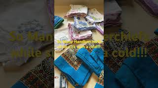 Freshly Cleaned Hankies handkerchief handkerchiefs lowwaste lowwasteliving zerowaste sick [upl. by Anamor]