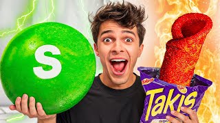 Eating The World’s Biggest Spicy Vs Sour Foods [upl. by Tavi]