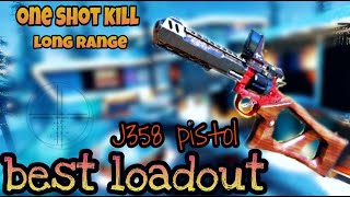 ONE SHOT KILL PISTOL LOADOUT  J358 Pistol  Long Range Best AttachmentsGunsmith Cod Mobile [upl. by Stone639]