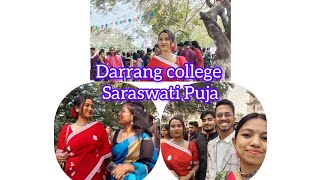 SARASWATI PUJA CELEBRATION IN DARRANG COLLEGELAST PUJA AS DARRANGIAN ❤️ [upl. by Nylaroc]