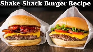 Shake Shack Burger Recipe  Copycat Shake Shack Burger  Shake Shack Burger  Restaurant Cafe [upl. by Nosrac257]