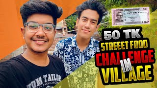 50 Taka Street Food Challenge in Village  Food Challenge  Solyman Limon  Mahmud Raif [upl. by Lais]