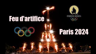 Feu dartifice Jeux olympiques Paris 2024 [upl. by Asor]