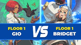 GGST Floor 1 ▶ Giovanna  ジオヴァーナ vs Bridget  ブリジット  Guilty Gear Strive Low Level Gameplay [upl. by Schertz]