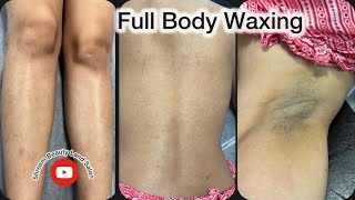 Full Body waxing 👯‍♀️ Depilatory wax roll on Honey 🍯wax Hair removal Body waxHoney wax roller [upl. by Hahsia871]