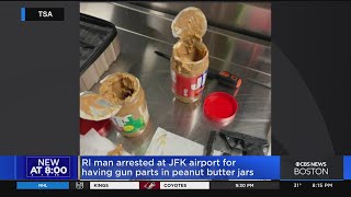 Gun parts found inside peanut butter jars at JFK airport [upl. by Girardi]