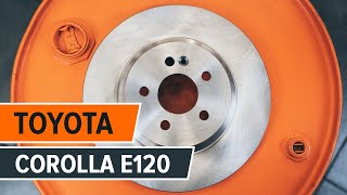 Tutorial Como substituir a discos de travões pastilhas de travão traseiros no TOYOTA COROLLA E120 [upl. by Bergess]