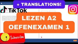 Lezen A2 oefenexamen 1 NT2 dutch nederlands holland reading exam inburgering staatsexamen [upl. by Enaej]