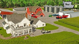 BUILDING AN AMERICAN FARM FROM SCRATCH IN FARMING SIMULATOR 25 FARM BUILD [upl. by Lesli689]