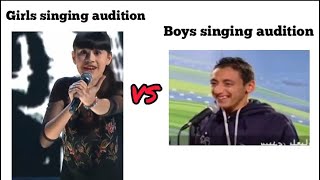 Girls singing in audition🥰 VS Boys singing in audition 😂  MG edits  girlsvsboysmemes [upl. by Meredithe464]