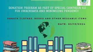 Donation Drive as a part of special campaign 40 for Swachhata and Minimizing Pendency [upl. by Caraviello]