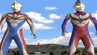 Ultraman Dyna amp Ultraman Tiga TAG Team Mode ★Play ウルトラマン FE3 [upl. by Elylrac]