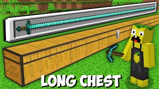 How to GET THIS LONGEST CHEST WITH A SECRET SWORD in Minecraft  SUPER LONG CHEST [upl. by Barbie]