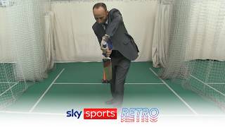 Nasser Hussain batting demonstration [upl. by Bibby]