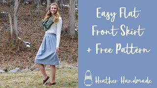 Easy Flat Front Skirt  Free Pattern [upl. by Ennywg495]