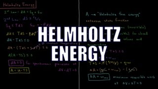 Chemical Thermodynamics 61  Helmholtz Energy [upl. by Tik]