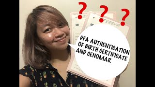 DFA AUTHENTICATION OF BIRTH CERTIFICATE AND CENOMAR  ProjectConte [upl. by Ddet]