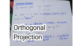 Orthogonal projection  Linear algebra  UrduHindi [upl. by Mllly]