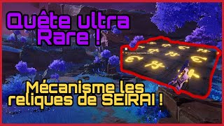 ASTUCE Quête de Monde Les RELIQUES DE SEIRAI activer le mécanisme  Genshin Impact Fr [upl. by Ahtilat371]