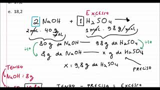 Reagentes limitantes e excesso [upl. by Lesli]