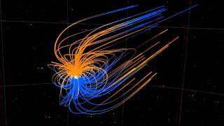 Earths Magnetic Field Lines 3D 1080p [upl. by Adialeda]