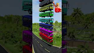 95 school bus tower fall rainbow colour beamngshort jcb beamng beamngdrive 78 shorts [upl. by Afrikah947]